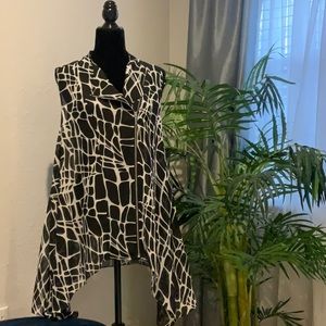 Chico’s zip front Tunic Blouse